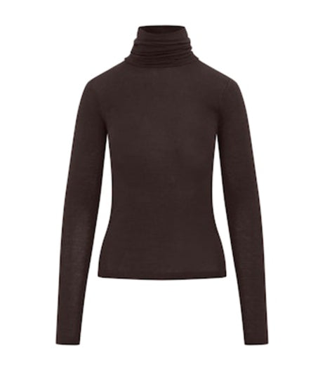 The Cashmere Turtleneck - Chocolate