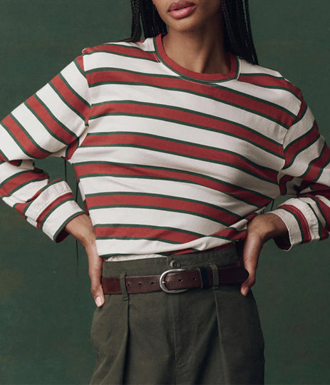 The Campus Crew - Cream Brindle Stripe