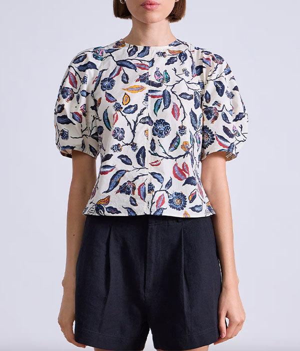 Lino top - Garden Floral Cream