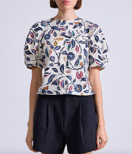 Lino top - Garden Floral Cream