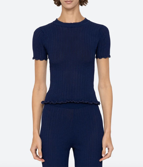 Abbie Knit Top - Navy