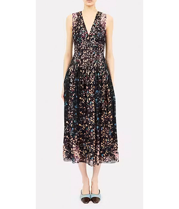 Sylvie Sleeveless Silk Dress - Midnight