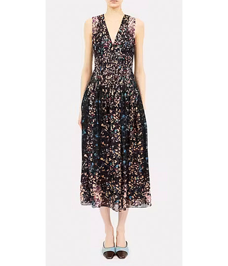 Sylvie Sleeveless Silk Dress - Midnight