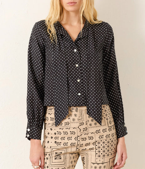 Chancery Silk Shirt - Black Crow
