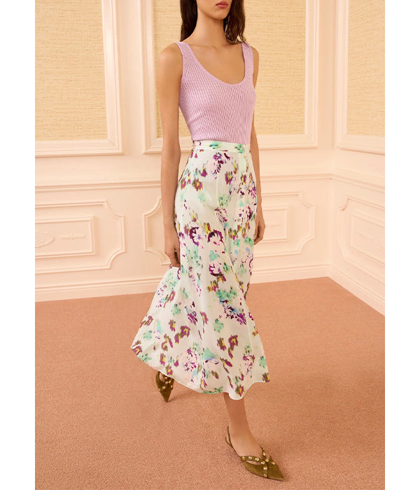 Rowan Silk Midi Skirt - Oasis – Les Deux Copines