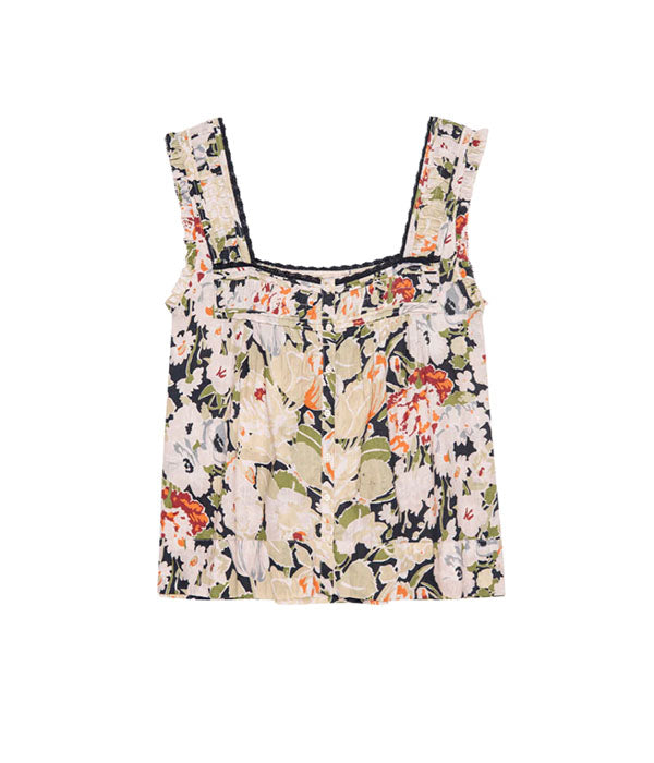 The Victorian Pleat Tank - Vintage Rose